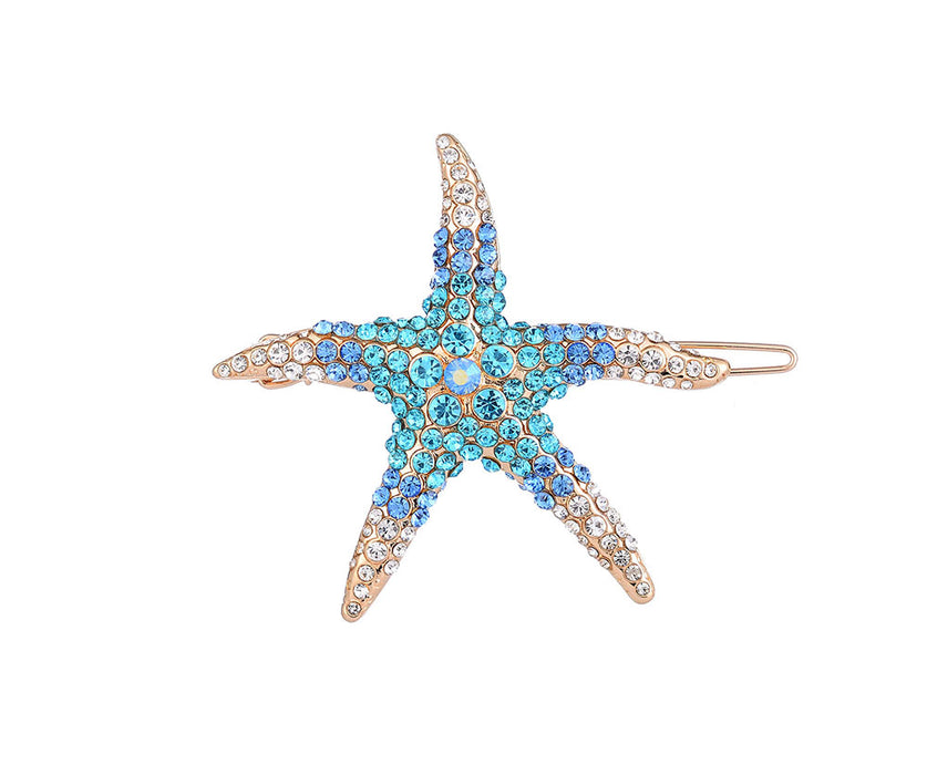 Blue Starfish Hairclip